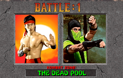 Mortal Kombat II versus screen